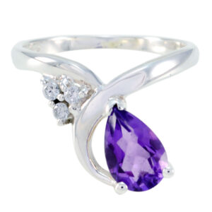 Natural Gemstone  Faincy Faceted Amethyst ring